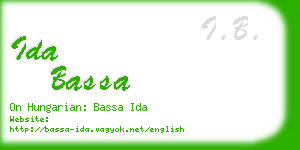 ida bassa business card